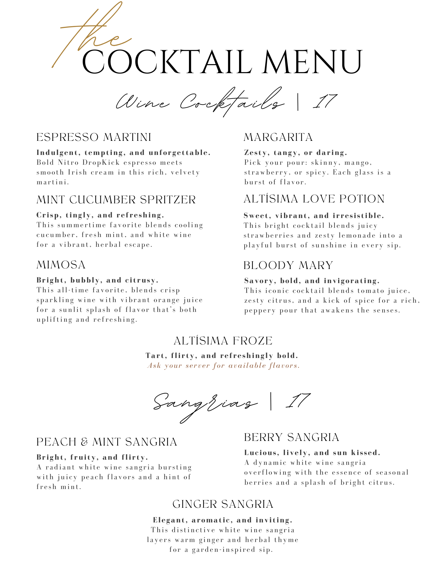 cocktail menu page 1