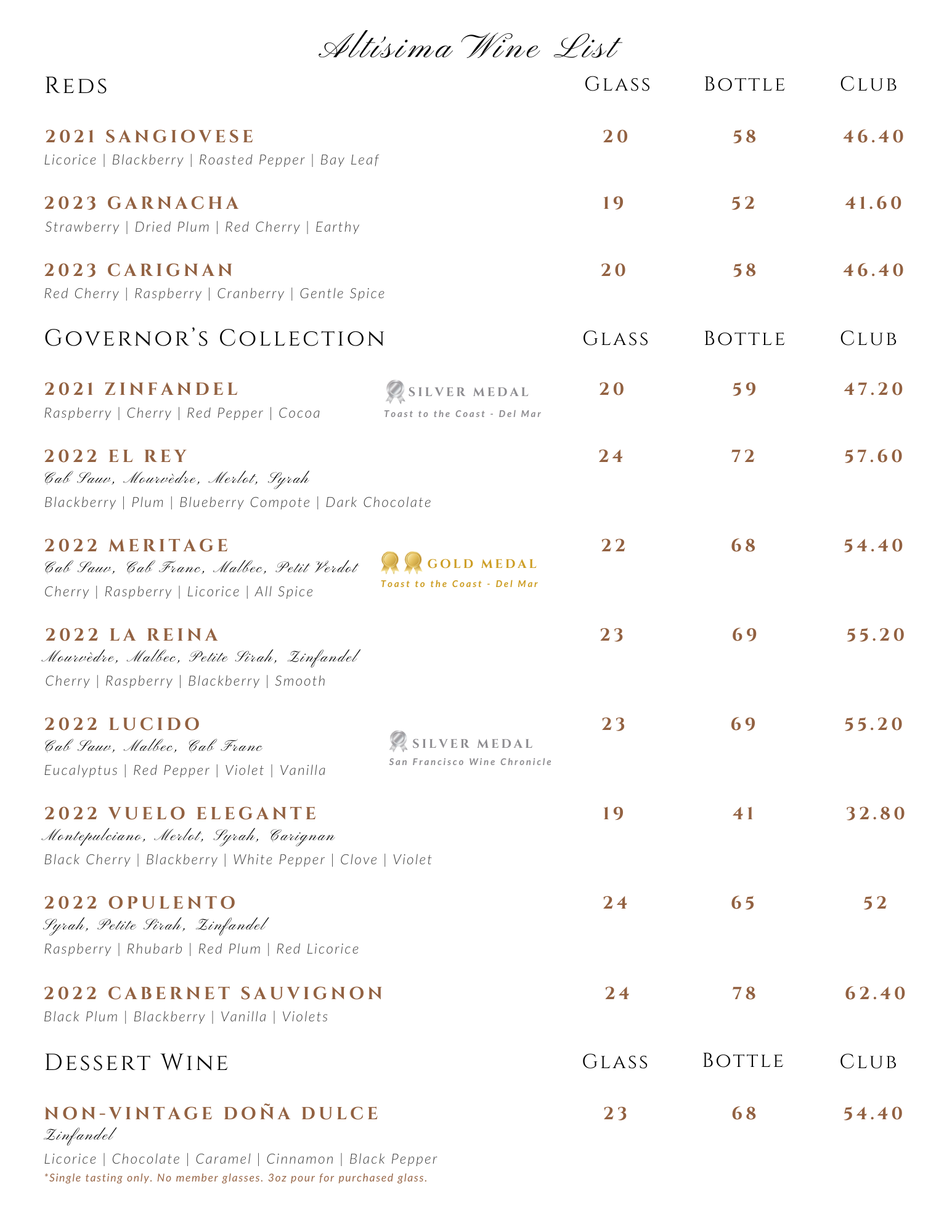 altisima wine list page 2